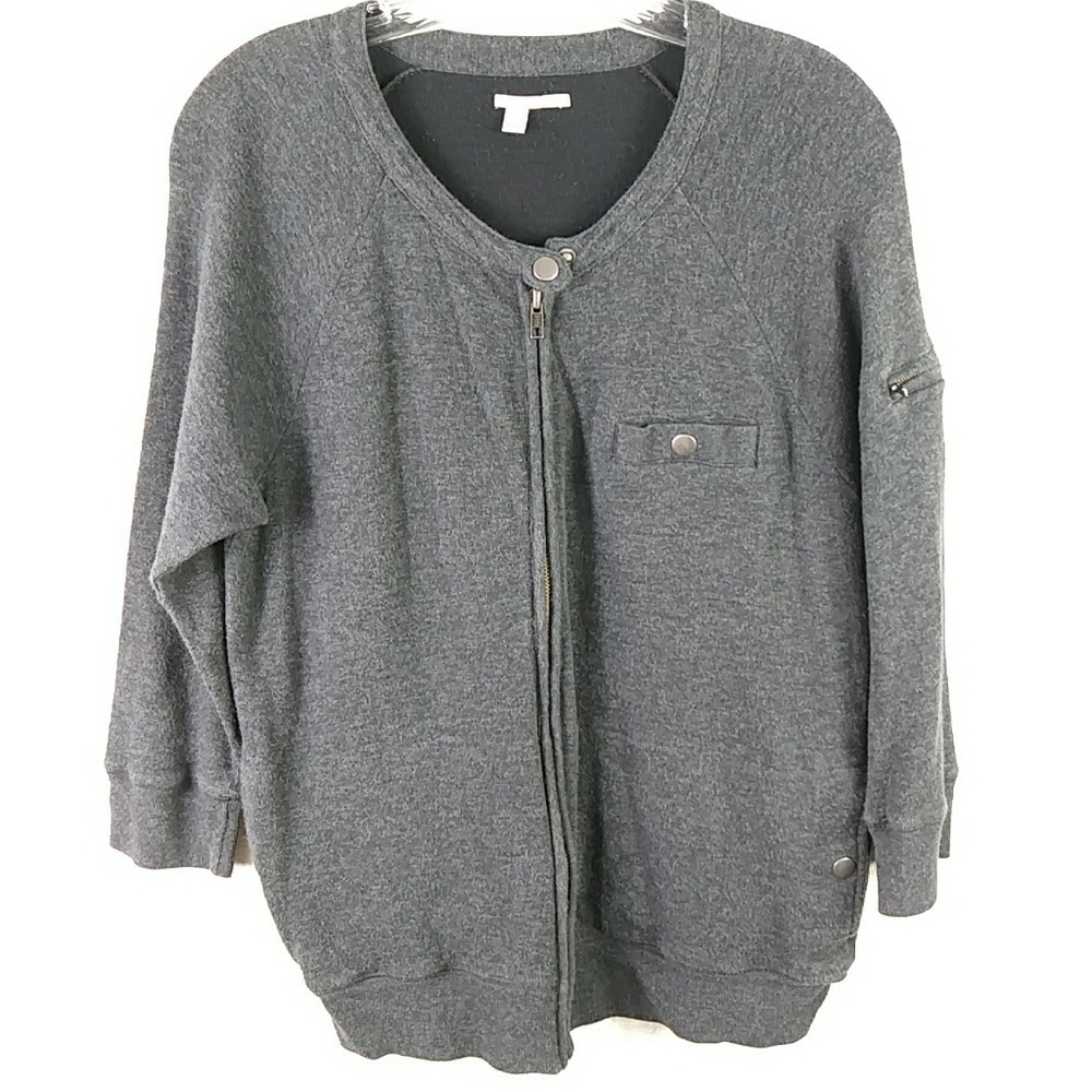 🌟 3/30 Halogen Charcoal 100% Cotton Sweater
